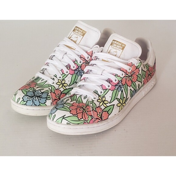adidas Shoes - Adidas Stan Smith Womens Leather Originals   Floral Print Primegreen Size 10